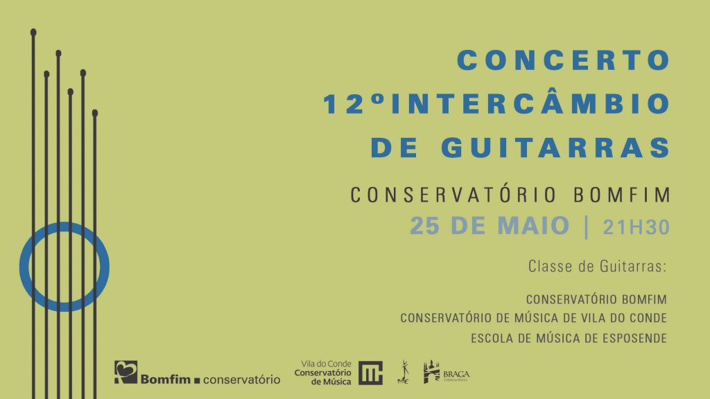 Cartaz 12º Intercâmbio de Guitarras 2018 Conservatório Bomfim