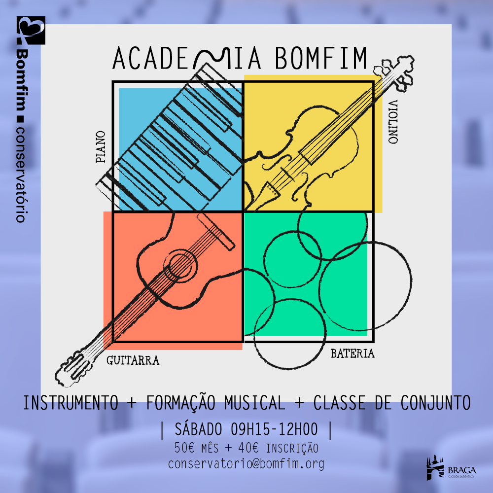 Academia Bomfim Conservatório Bomfim Música Braga oferta formativa